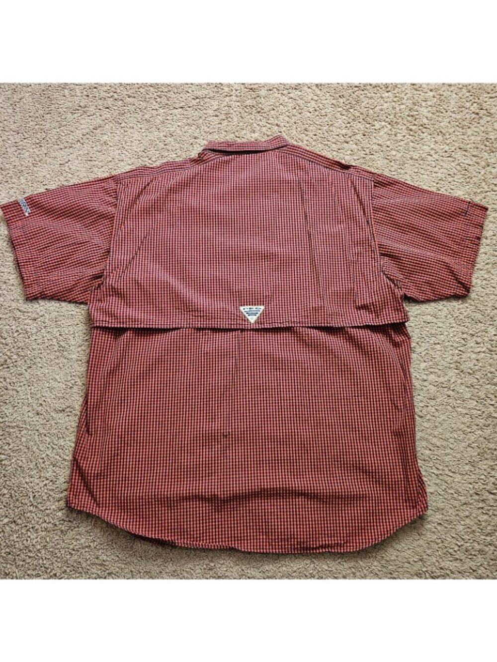 Columbia PFG Super Bonehead Fishing Shirt Mens L Plaid Y2K Auburn Tigers NCAA - Picture 5 of 12